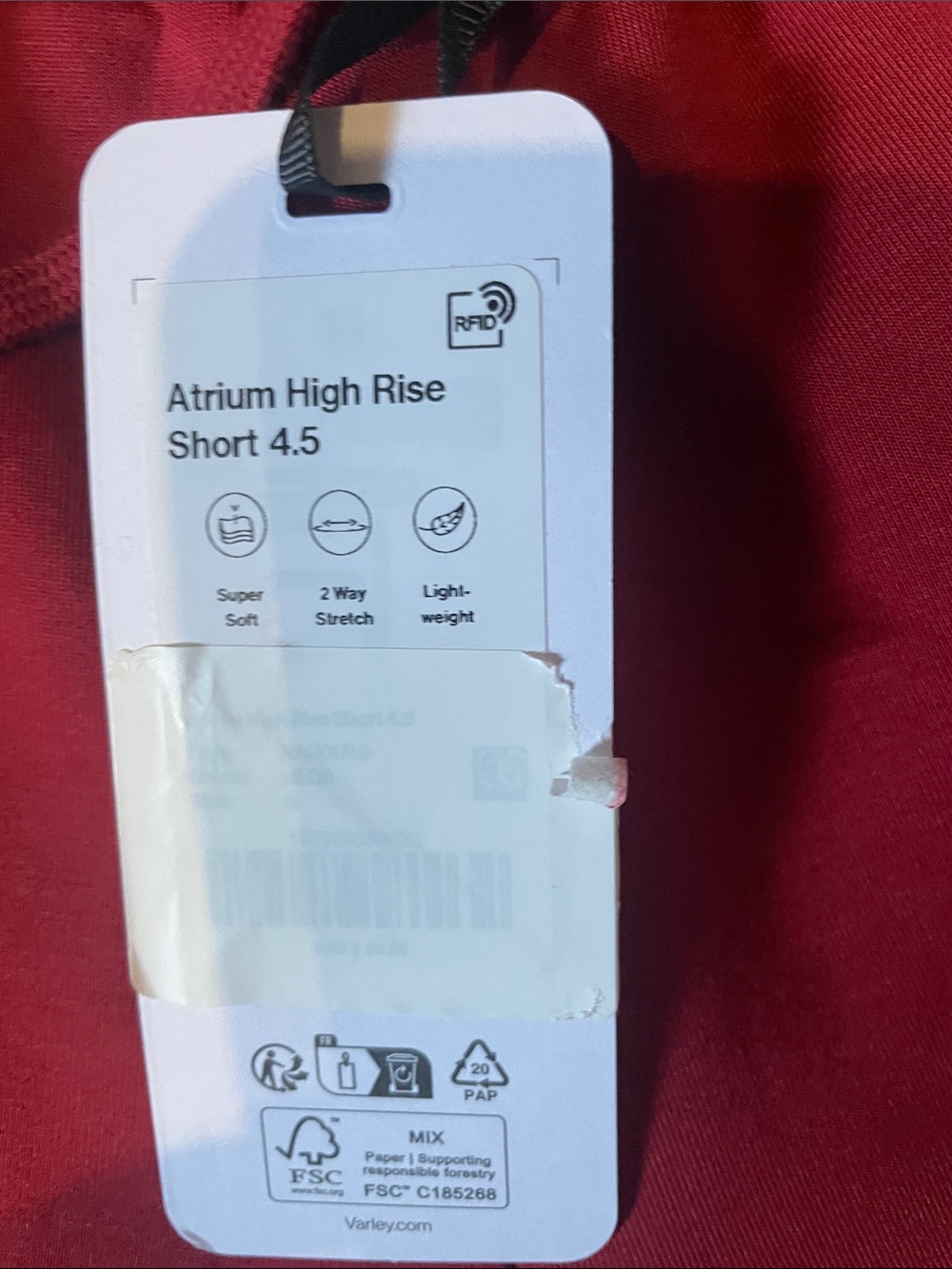 Varley double soft atrium high-rise short 4.5” small new with tags - Picture 6 of 8